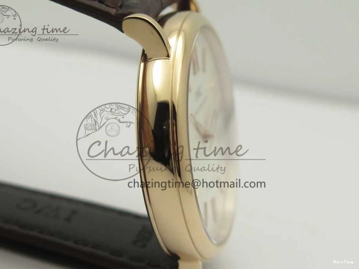 MIROTIME 0126 Portofino Automatic RG FKF 1:1 Best Edition White Dial on Brown Leather Strap A Practical 7140